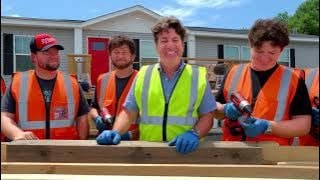 David Gilley and the Red Star construction team on the job site.